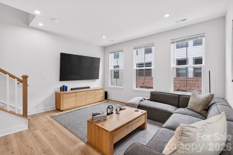 Living room offers abundant natural light
