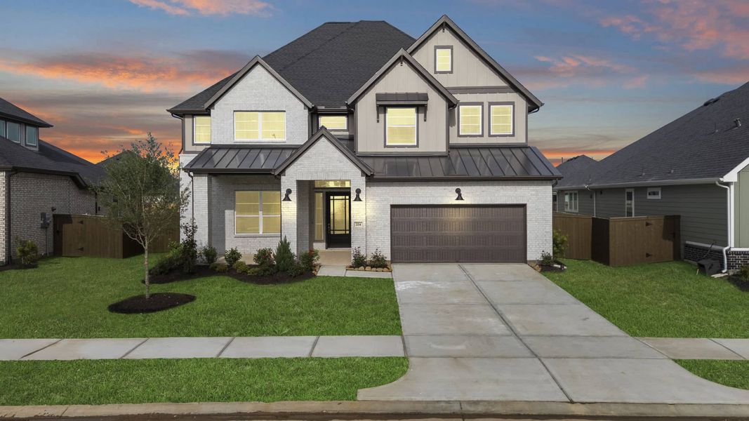 Front exterior of a new home in Attwater 55s, Waller, TX, highlighting curb appeal (Image 25).