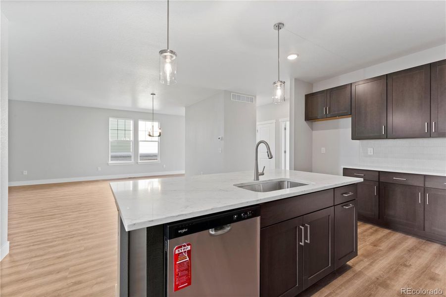 Furnished interior view inside a new home in Windler Single Family Homes, Aurora (Image 10). Furnished interior view inside a new home in Windler Single Family Homes, Aurora (Image 10).