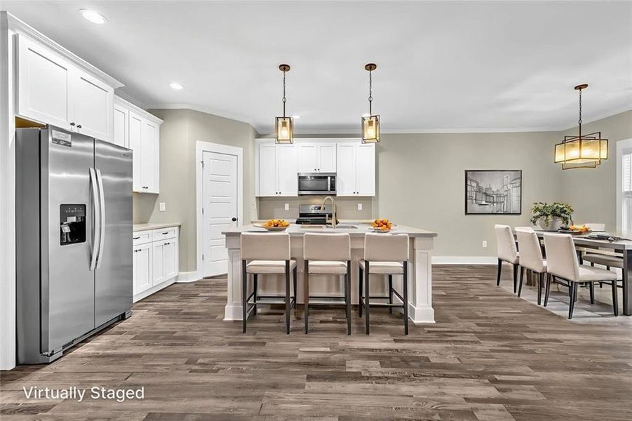 Furnished interior view inside a new home in , Macon (Image 18).