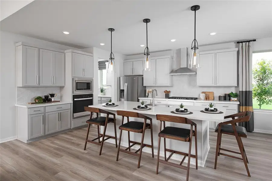 Furnished interior view inside a new home in Valencia On The Lake, Little Elm (Image 9).