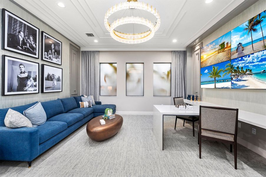 Representative furnished interior of a home built from the Caroline Grande by GL Homes in Valencia Del Mar (55+), Boynton Beach (Image 9).