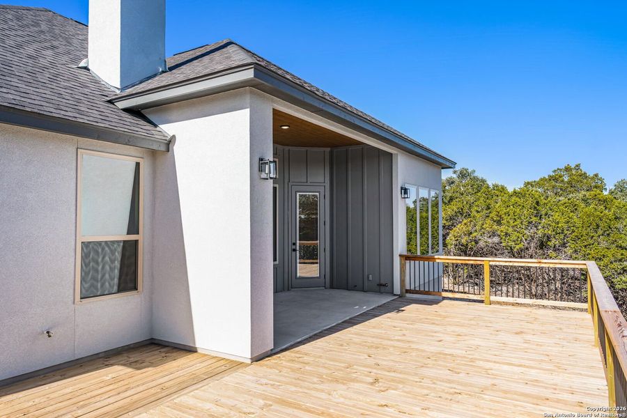 Exterior details and patio area of a home in , Spring Branch (Image 3).