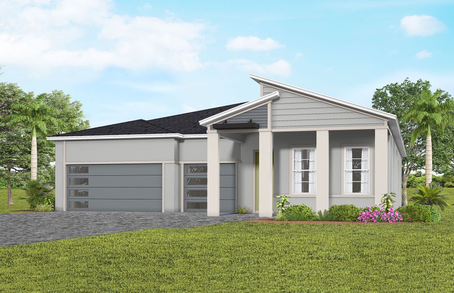 Representative exterior photo of a completed home built from the Mahogany by Pulte Homes in Lakehaven Estates, Clermont, FL (Image 10). Representative exterior photo of a completed home built from the Mahogany by Pulte Homes in Lakehaven Estates, Clermont, FL (Image 10).