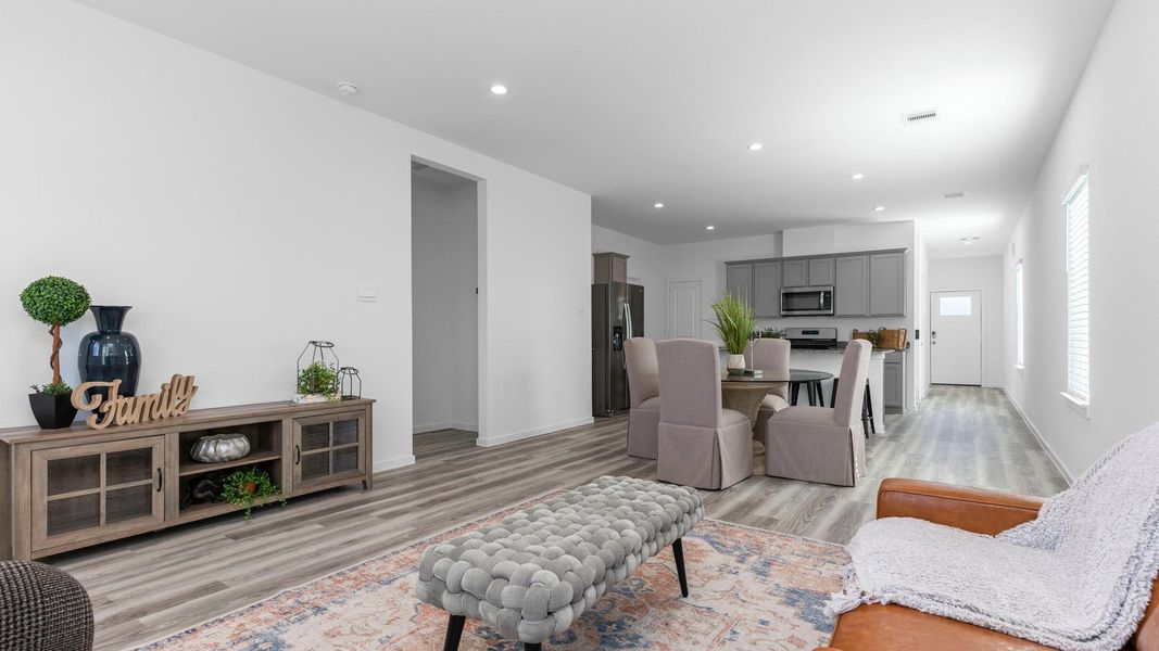 Furnished interior view inside a new home in Lakes at Westland Ranch, League City (Image 8). Furnished interior view inside a new home in Lakes at Westland Ranch, League City (Image 8).