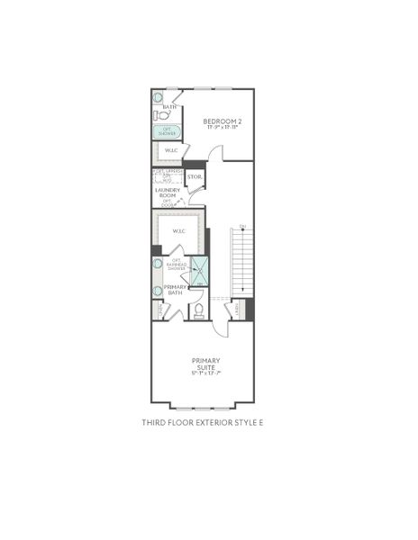 2D floor plan layout for the Bellamy by Tri Pointe Homes in Bellflower, Charlotte, NC (Image 5).