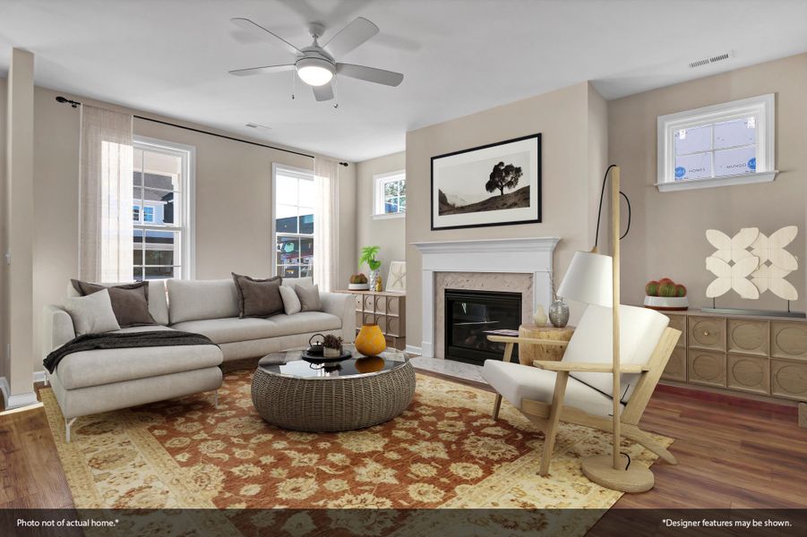 Furnished interior view inside a new home in Gates at Windermere, Blythewood (Image 6).