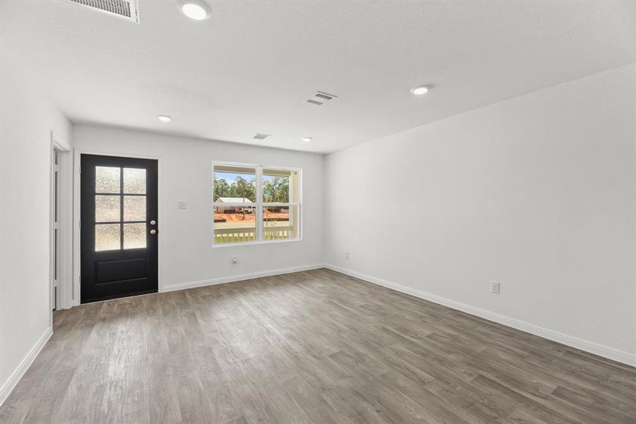 family room from kitchen view