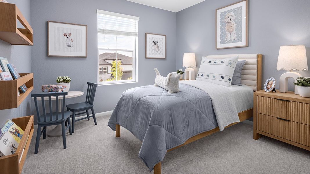 Furnished interior in a model home at The Legacy Collection at Talon Pointe in Thornton (Image 10).