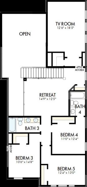 2D floor plan layout of this home in Headwaters 60' - Executive Series, Dripping Springs, TX (Image 3). 2D floor plan layout of this home in Headwaters 60' - Executive Series, Dripping Springs, TX (Image 3).