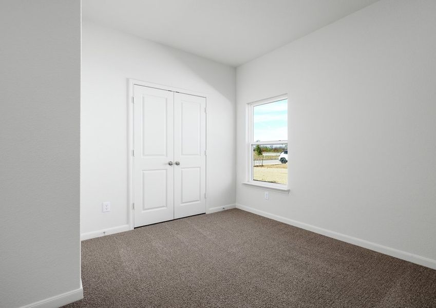 The secondary bedrooms are a great space for children's bedrooms or guest rooms.