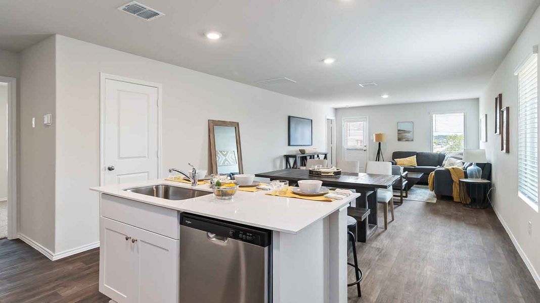 Representative furnished interior of a home built from the Barton by D.R. Horton in Watermark, Alvin (Image 7).