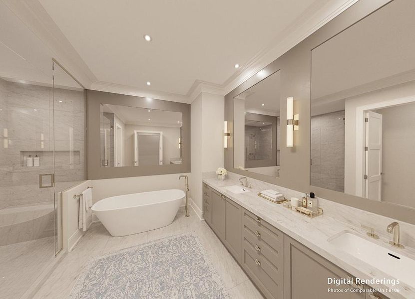 Owners Bathroom Rendering Owners Bathroom Rendering
