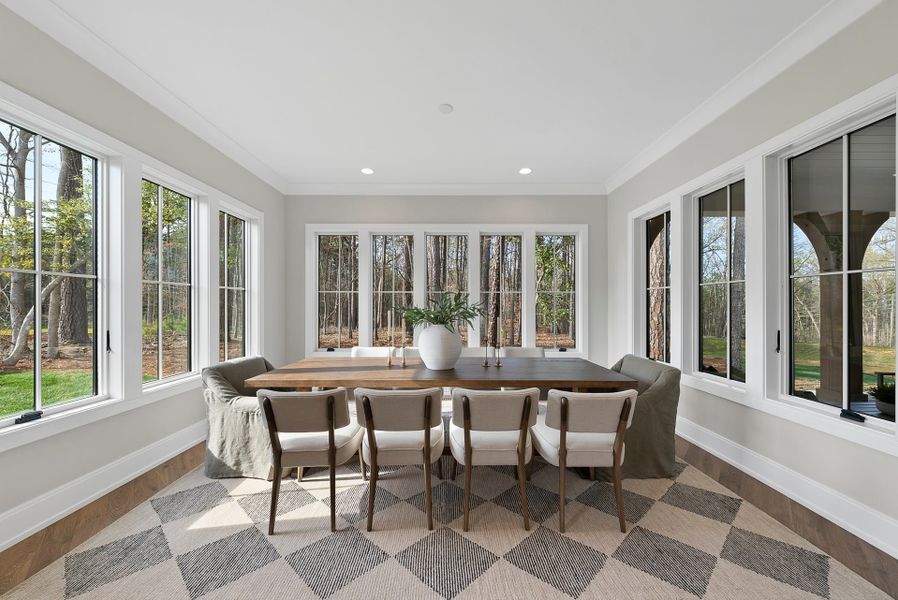 Representative furnished interior of a home built from the Eloise by Homes by Dickerson in The Founding at Blue Ridge, Raleigh (Image 18).