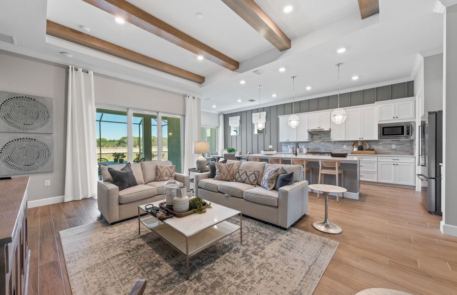 Representative furnished interior of a home built from the Prestige by DiVosta in Emerson Oaks, Vero Beach (Image 7).