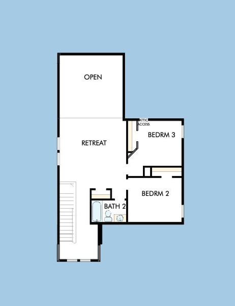 2D floor plan layout for the The Waco by David Weekley Homes in Mayfair - Select Garden Series, New Braunfels, TX (Image 4). 2D floor plan layout for the The Waco by David Weekley Homes in Mayfair - Select Garden Series, New Braunfels, TX (Image 4).