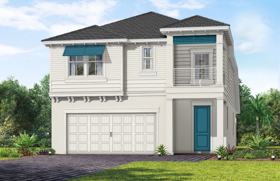 Representative exterior photo of a completed home built from the Seaport by Pulte Homes in SeaFlower, Bradenton, FL (Image 28).