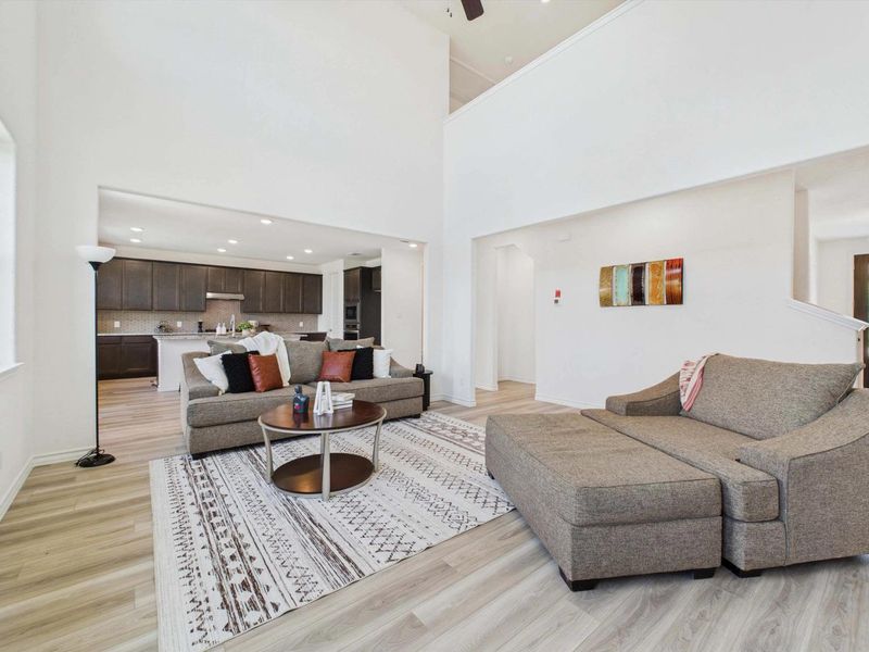Representative furnished interior of a home built from the The Danbury I by Davidson Homes LLC in The Reserve at Potranco Oaks, Castroville (Image 19). Representative furnished interior of a home built from the The Danbury I by Davidson Homes LLC in The Reserve at Potranco Oaks, Castroville (Image 19).