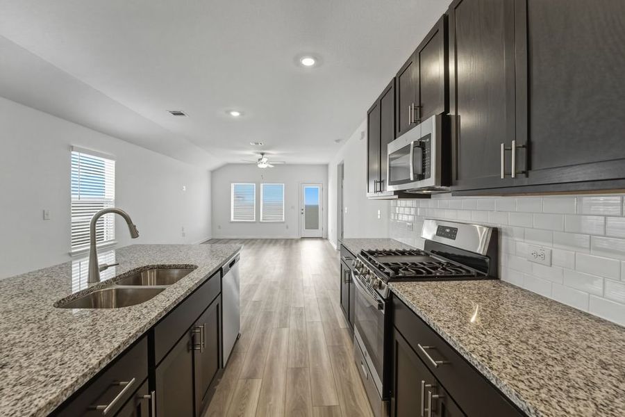 Furnished interior view inside a new home in Longview, Del Valle (Image 8).