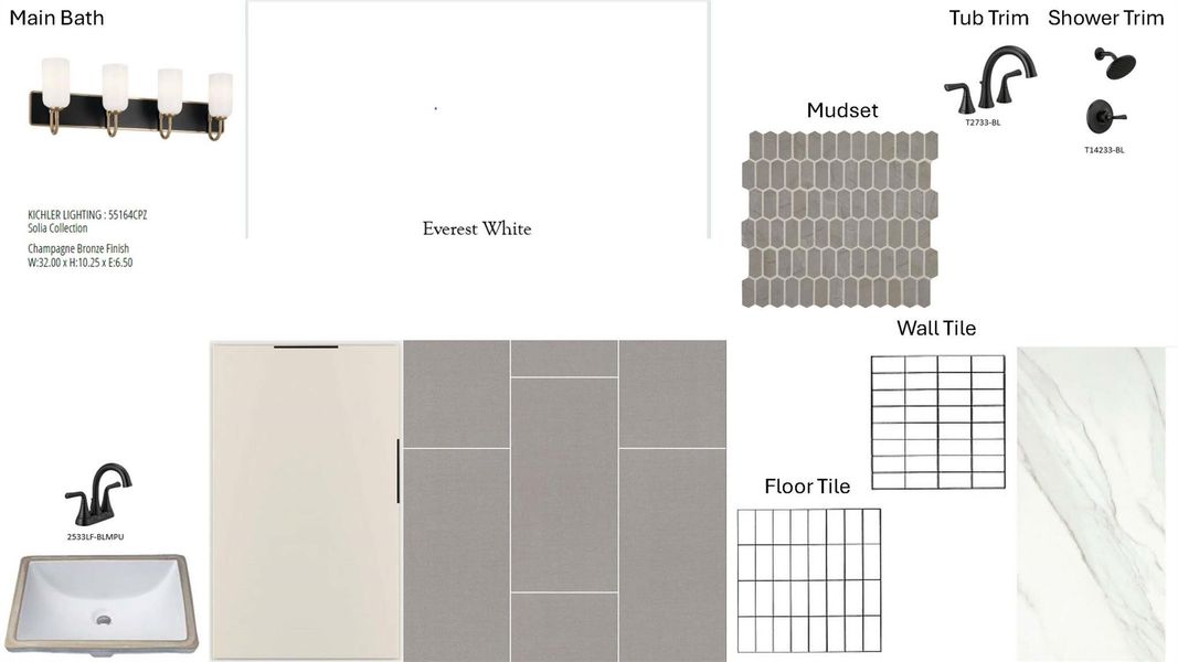 Main Bath Selections