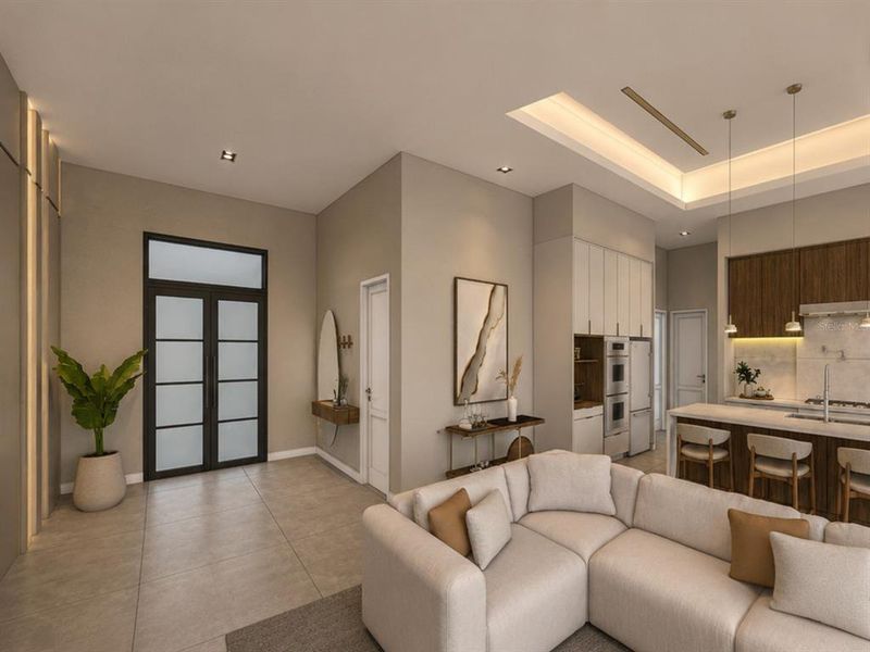 Furnished interior view inside a new home in , Port Charlotte (Image 4). Furnished interior view inside a new home in , Port Charlotte (Image 4).