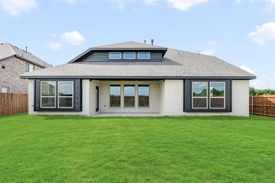 Front exterior of a new home in The Oaks, Red Oak, TX, highlighting curb appeal (Image 25). Front exterior of a new home in The Oaks, Red Oak, TX, highlighting curb appeal (Image 25).