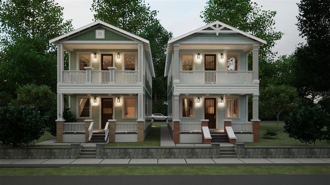 Front exterior of a new home in , Tampa, FL, highlighting curb appeal (Image 1). Front exterior of a new home in , Tampa, FL, highlighting curb appeal (Image 1).