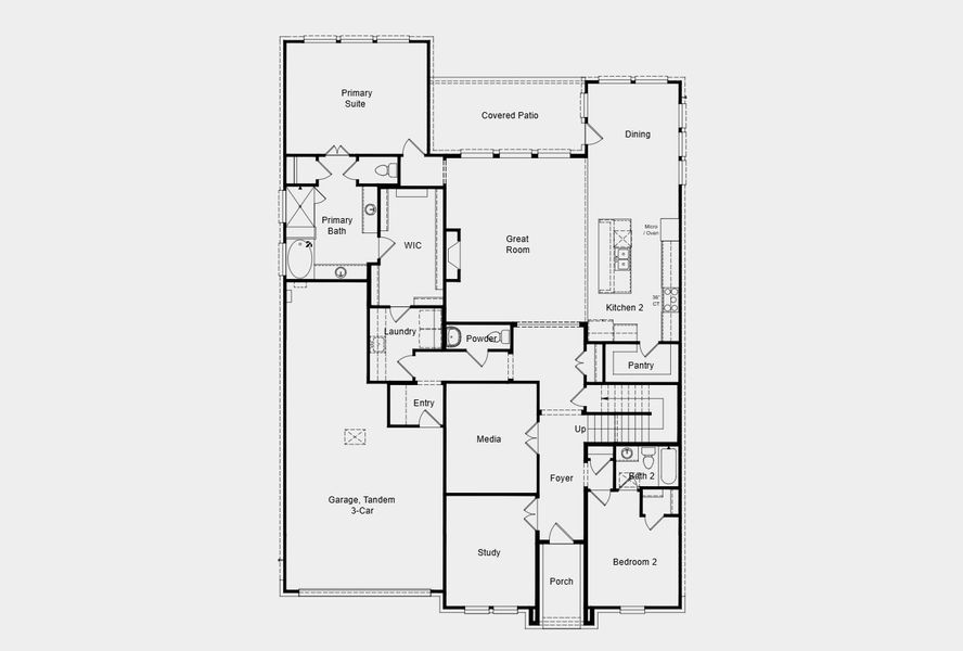 2D floor plan layout of this home in The Ranch at Uptown Celina 60s, Celina, TX (Image 21). 2D floor plan layout of this home in The Ranch at Uptown Celina 60s, Celina, TX (Image 21).
