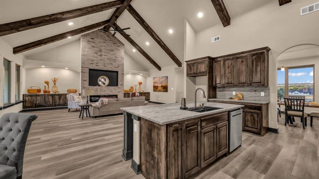 Furnished interior view inside a new home in Saddle Crest Estates, Weatherford (Image 17).