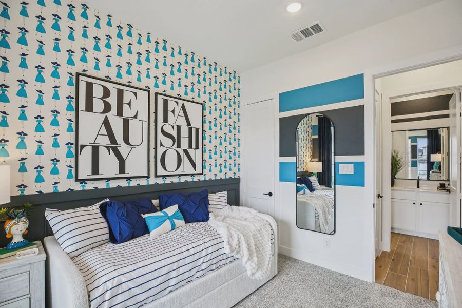Representative furnished interior of a home built from the Dayton by Chesmar Homes in Bridgeland 45's, Cypress (Image 9).