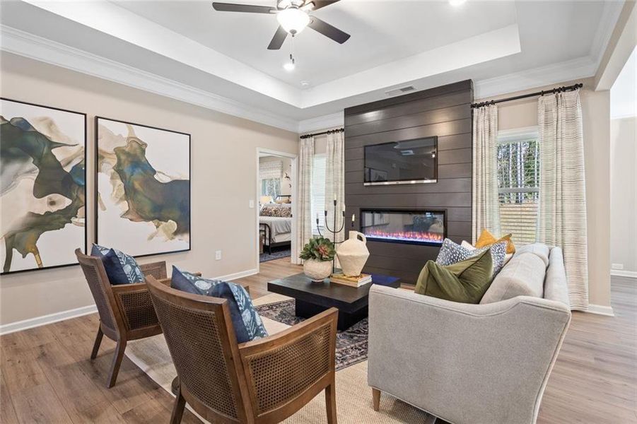 Furnished interior view inside a new home in Sagebrook, Powder Springs (Image 15). Furnished interior view inside a new home in Sagebrook, Powder Springs (Image 15).
