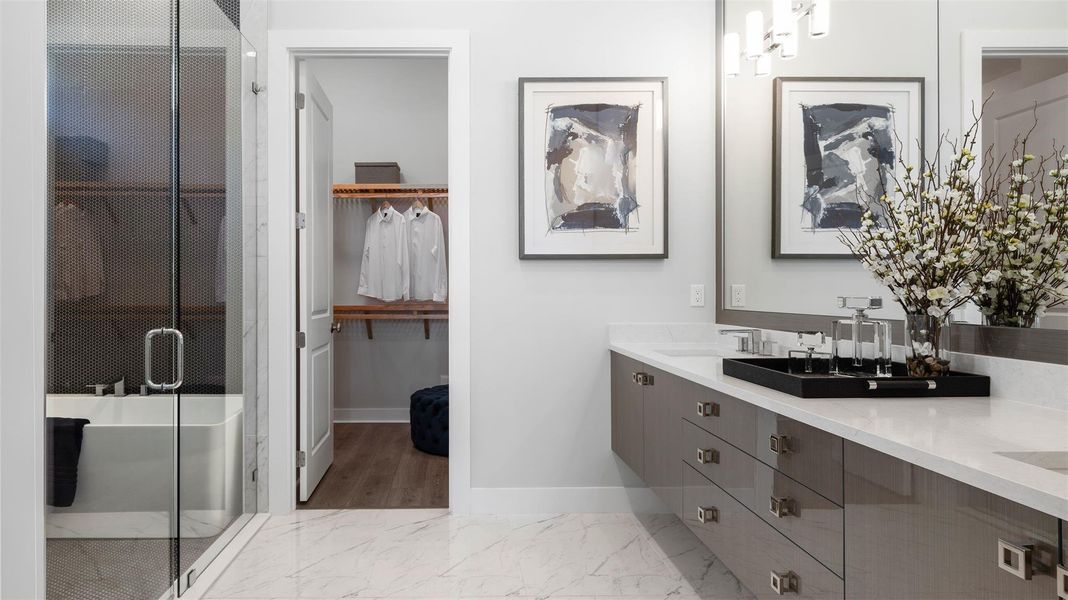 Furnished interior view inside a new home in Cresswind Palm Beach at Westlake, Westlake (Image 14).