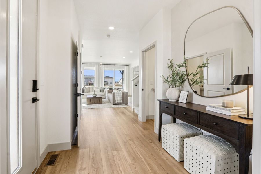 Furnished interior view inside a new home in Trailside, Timnath (Image 25).