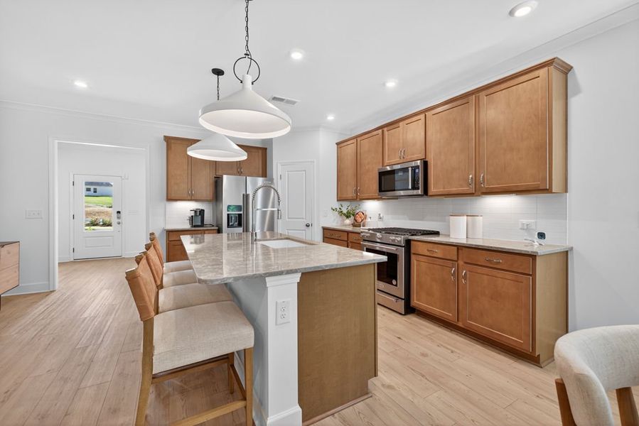 Representative furnished interior of a home built from the Hampton by Pulte Homes in Watermist at Mirror Lake, Villa Rica (Image 42).