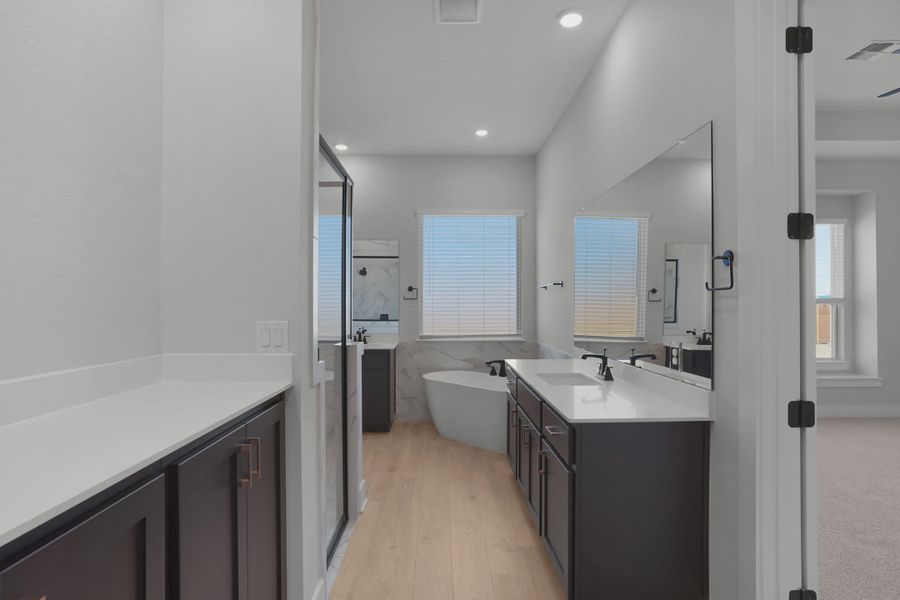 Representative furnished interior of a home built from the Sicily by Chesmar Homes in Berry Creek Highlands, Georgetown (Image 6).