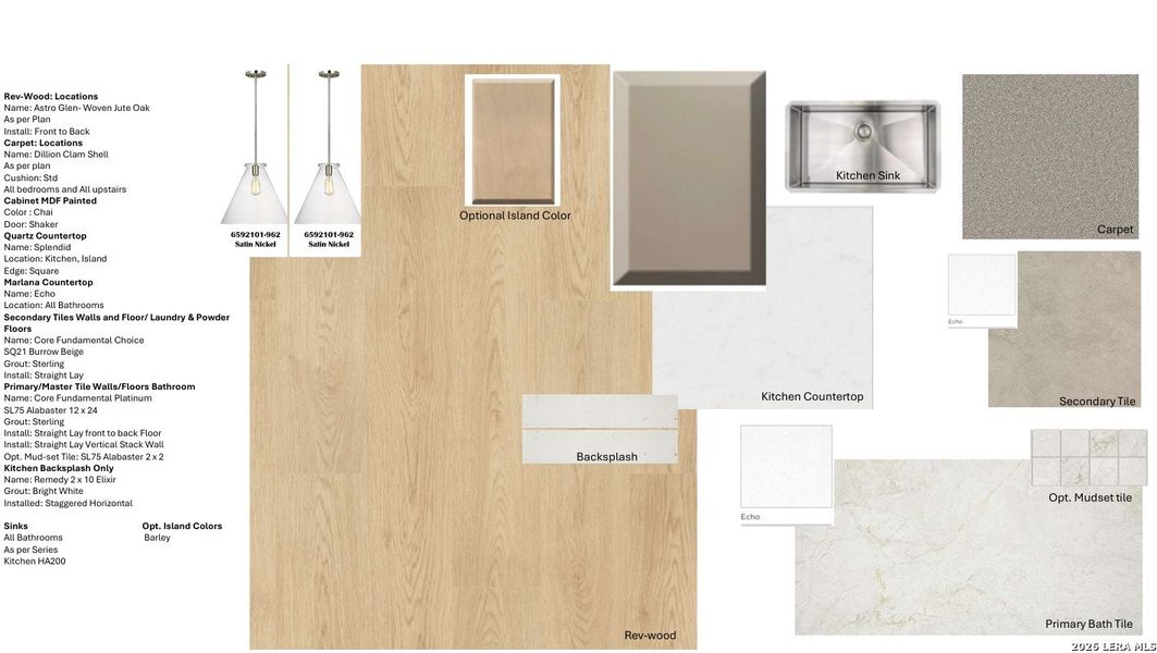 Sample of building materials used in homes in The Parklands, Schertz (Image 10). Sample of building materials used in homes in The Parklands, Schertz (Image 10).
