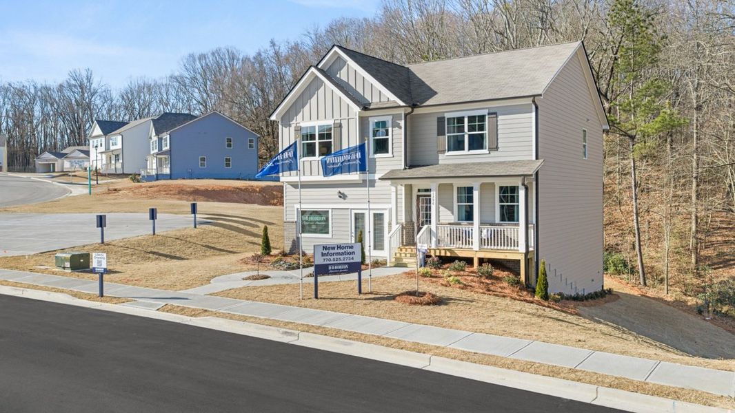 Representative exterior photo of a completed home built from the Hanover by D.R. Horton in Liberty Crossing, Braselton, GA (Image 25).