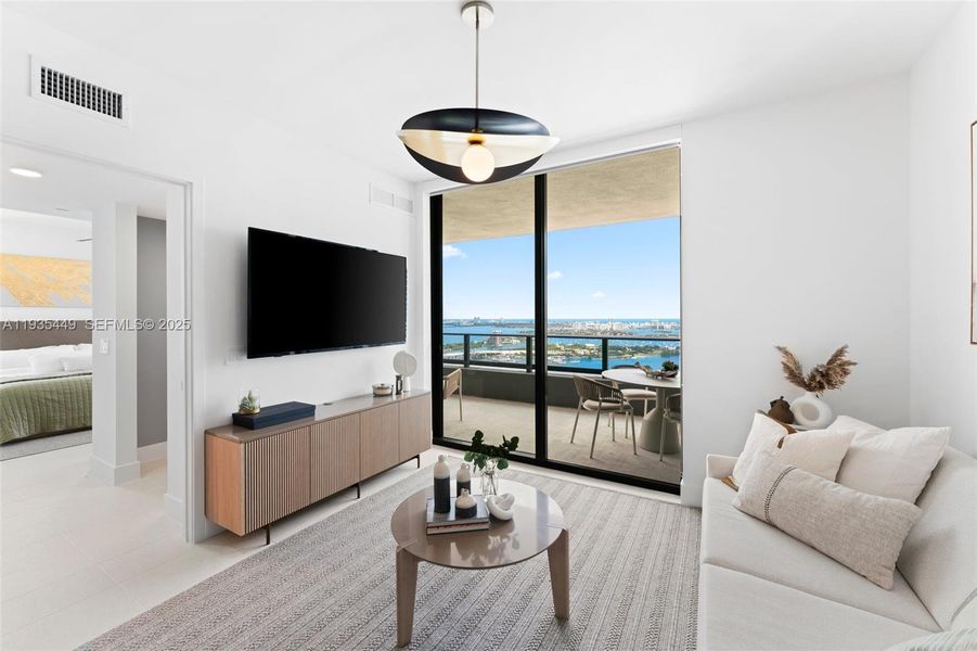 Furnished interior view inside a new home in , Miami (Image 15).