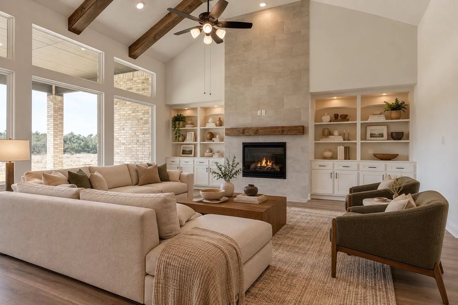 Representative furnished interior of a home built from the Kylie by Ashton Woods in Waldsanger, New Braunfels (Image 8). Representative furnished interior of a home built from the Kylie by Ashton Woods in Waldsanger, New Braunfels (Image 8).