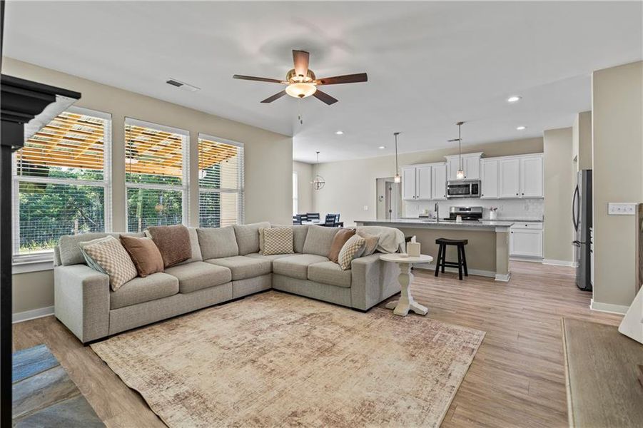 Furnished interior view inside a new home in Crossing Creeks, Monroe (Image 17). Furnished interior view inside a new home in Crossing Creeks, Monroe (Image 17).