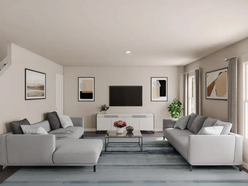 Representative furnished interior of a home built from the Jackson by National HomeCorp in Forest Ridge, Edgefield (Image 3).