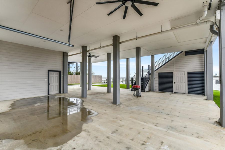The covered ground level adds valuable flexibility to the coastal lifestyle. You could create an outdoor lounge, game area, project space, or organized storage for boating and recreational gear. The sheltered setting keeps the main yard open for other possibilities. The covered ground level adds valuable flexibility to the coastal lifestyle. You could create an outdoor lounge, game area, project space, or organized storage for boating and recreational gear. The sheltered setting keeps the main yard open for other possibilities.