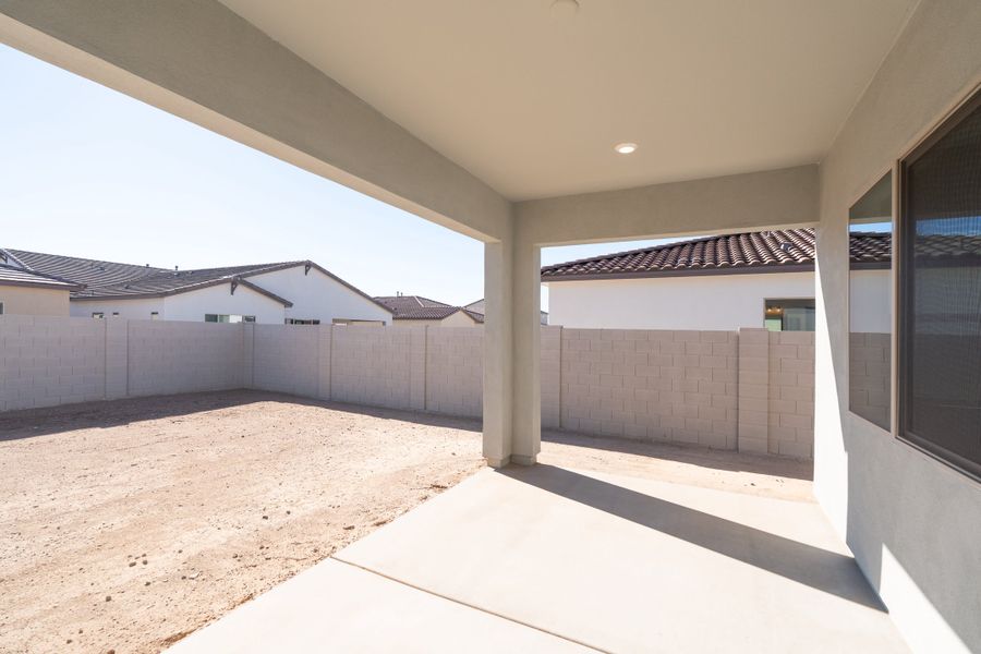 Exterior details and patio area of a home in Soleo, San Tan Valley (Image 2). Exterior details and patio area of a home in Soleo, San Tan Valley (Image 2).