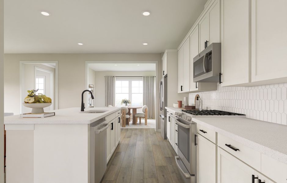 Furnished interior view inside a new home in Silverstone, Knightdale (Image 9).