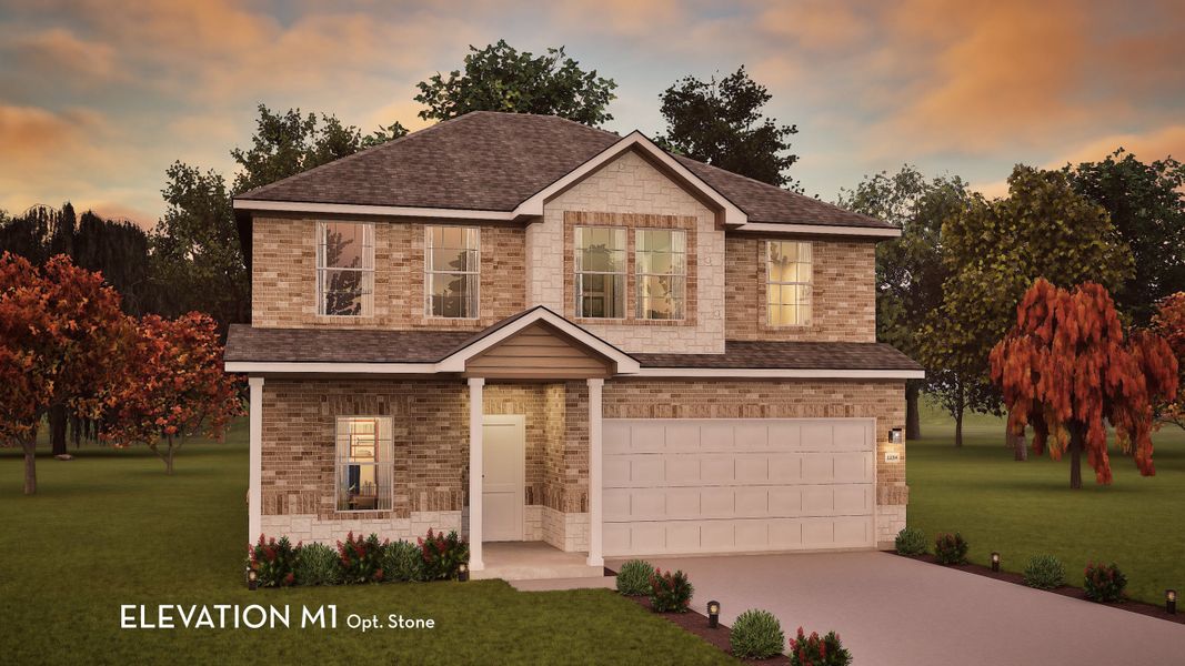 Representative exterior photo of a completed home built from the Rio Grande by CastleRock Communities in Saddlebrook Estates, Waxahachie, TX (Image 19). Representative exterior photo of a completed home built from the Rio Grande by CastleRock Communities in Saddlebrook Estates, Waxahachie, TX (Image 19).