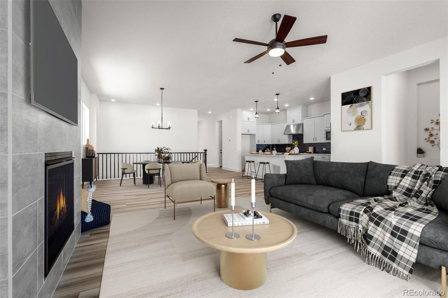 Furnished interior view inside a new home in Wolf Ranch - Enclave Collection, Colorado Springs (Image 15).