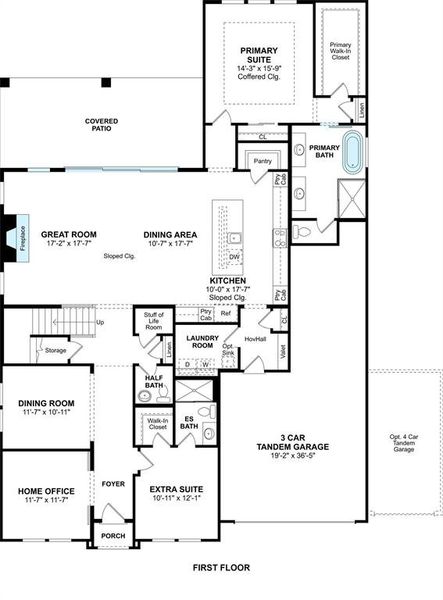 The Stirling floor plan by K. Hovnanian Homes. 1st Floor Shown. *Prices, plans, dimensions, features, specifications, materials, and availability of homes or communities are subject to change without notice or obligation.