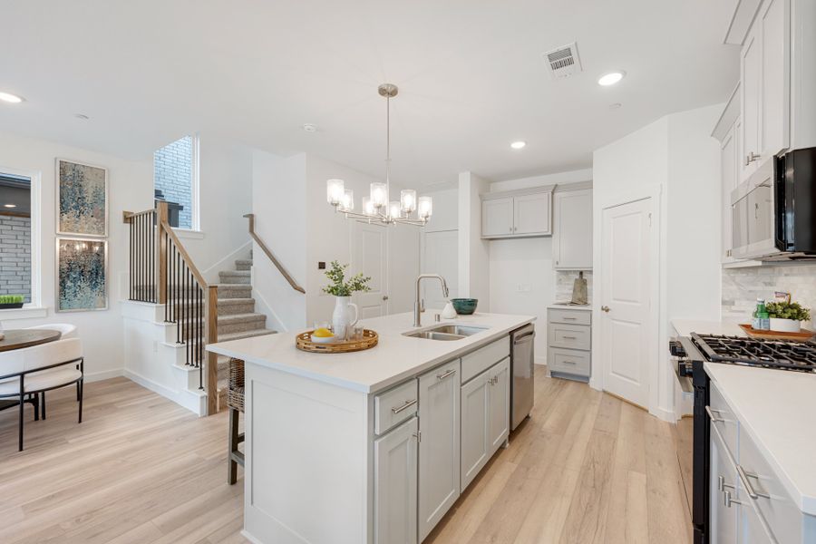 Furnished interior view inside a new home in Willow Grove Townhomes, Melissa (Image 6).