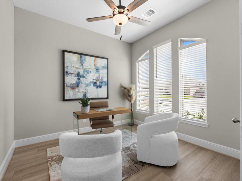 Furnished interior view inside a new home in Coastal Point, League City (Image 16).