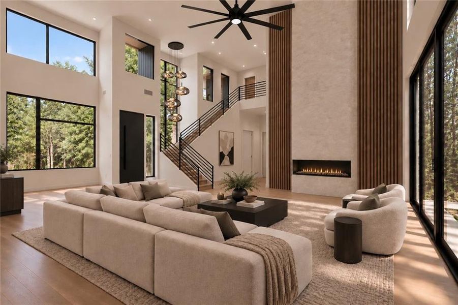 Furnished interior view inside a new home in , Fairburn (Image 8).